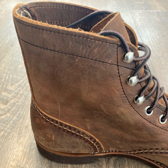 RED WING | Heritage Copper 6 Inch Iron Ranger Leather Lace Up Work Boots - Picture 4 of 16